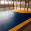 Rompecabezas deportivo de baldosas con alfombrilla biomecánica para parques infantiles