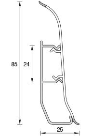 PVC Перваз Бял Мат